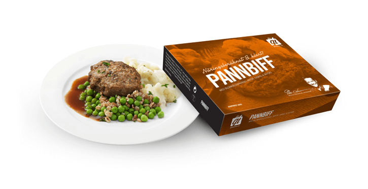 Pannbiff med smakrik blomkålsgratäng.