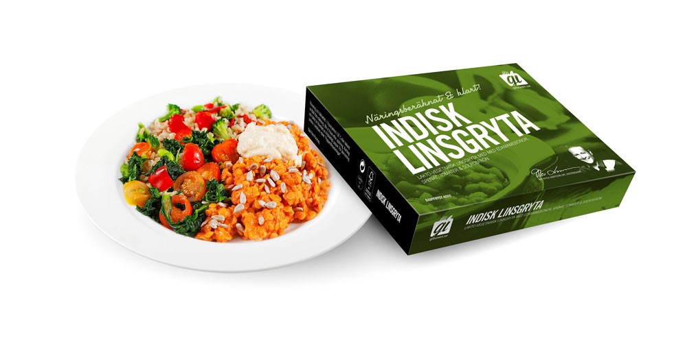 En vegetarisk linsgryta med krämig kokosmjölk. 