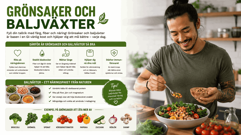 Man fixar sin sallad.