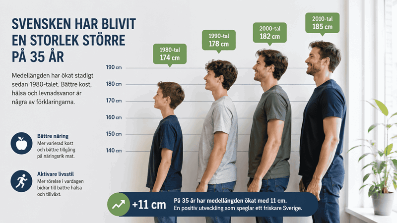 Svenska män i olika storlekar.